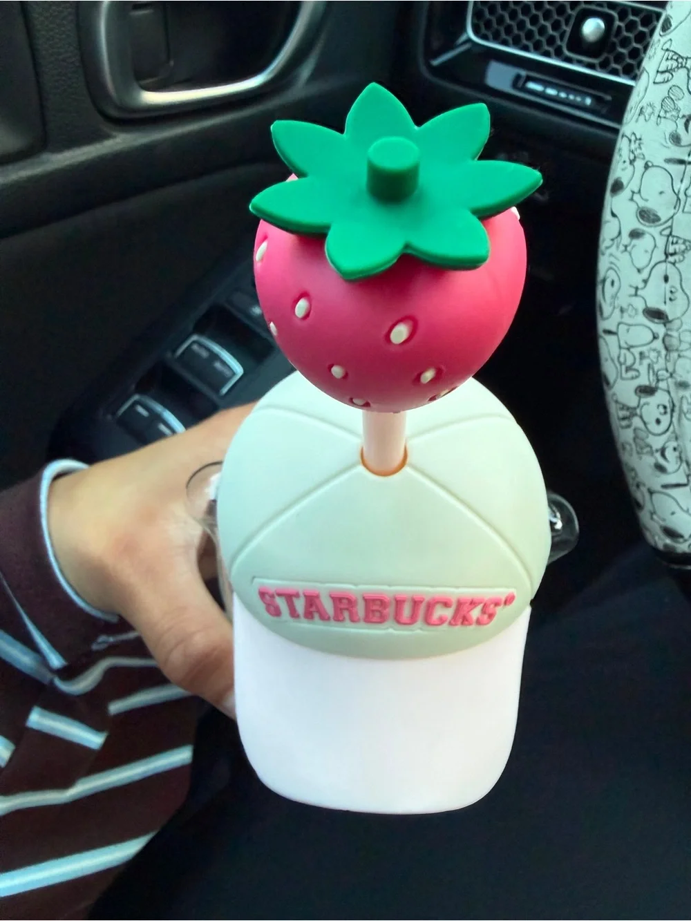 Starbucks Pink Bear Cup with Strawberry Straw - Bearista Cup 🍓